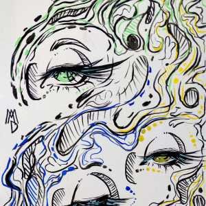 Marker artwork from Art Battle Chicago, Chicago, IL